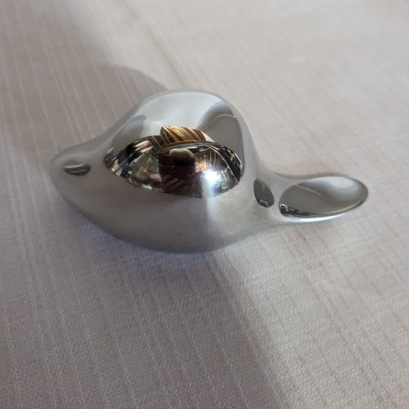 VTG Hoselton Canada 4 Aluminum Animals  Figurines Signed Swan Seal Goose Beaver - Picture 9 of 12